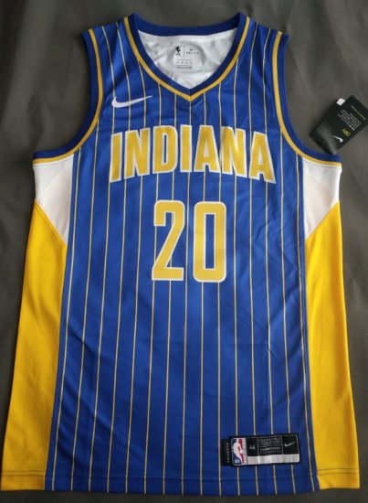 Maillot de Basket #20 Mcdermott Indiana Pacers 2020-21 city Bleu Imprimé